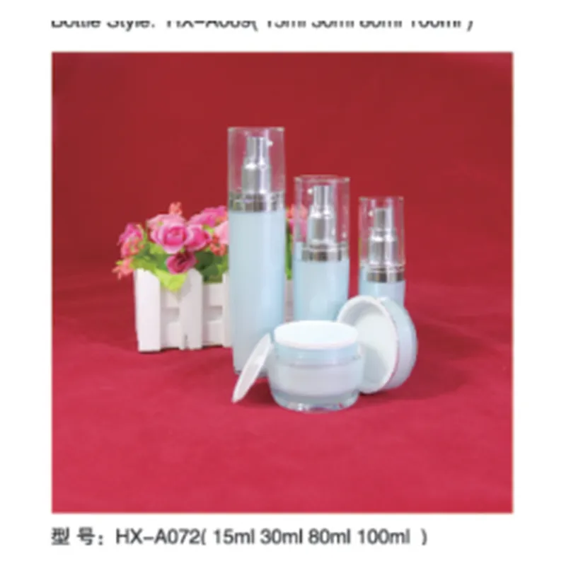 Bộ chai + hũ acrylic xanh nhạt HX-A072 – mã NXT1647