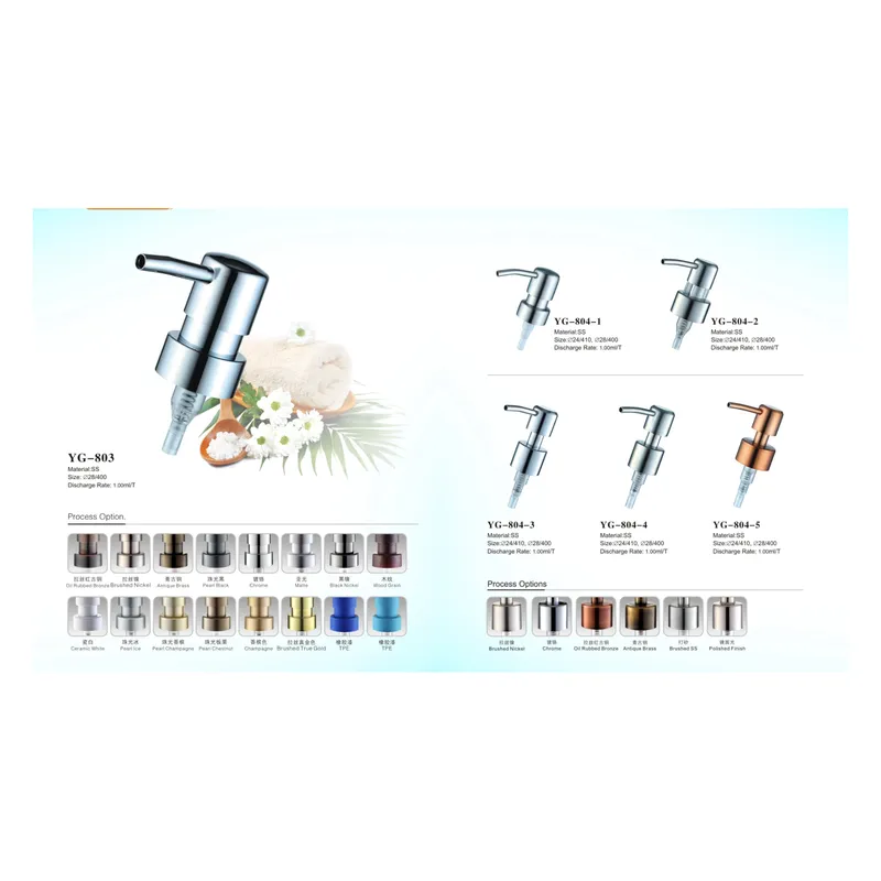 Vòi bơm lotion mạ kim loại series YG – mã NXV0082