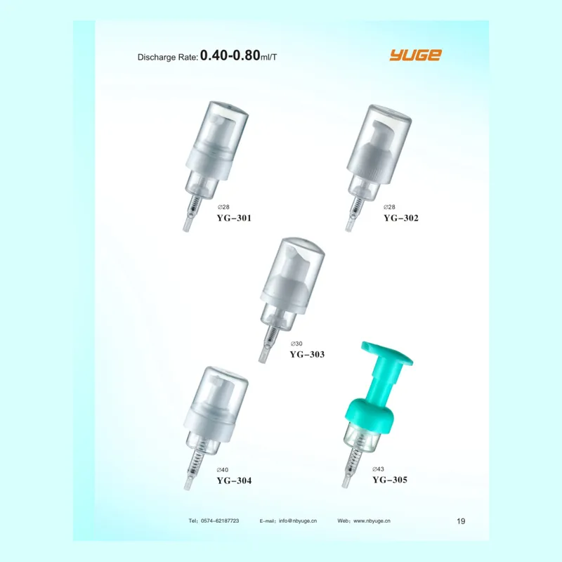 Vòi bơm serum 0,40–0,80ml series YG-301 – mã NXV0088