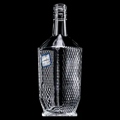 Chai rượu thủy tinh vuông vân kim cương 500ml – mã NXW0006