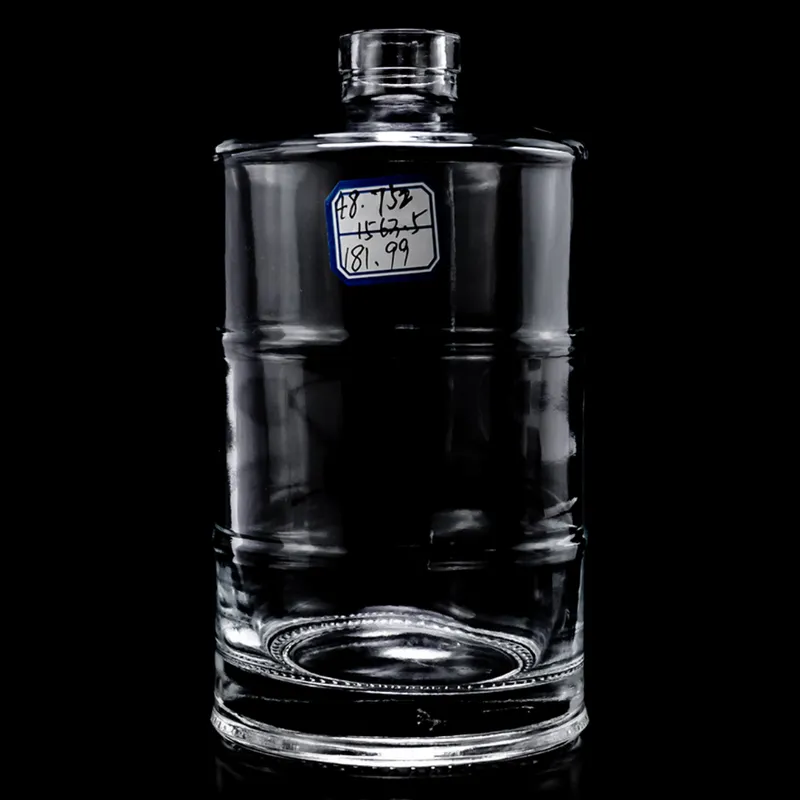 Chai rượu thủy tinh trụ tròn vai ngang miệng rộng 800ml – mã NXW0012