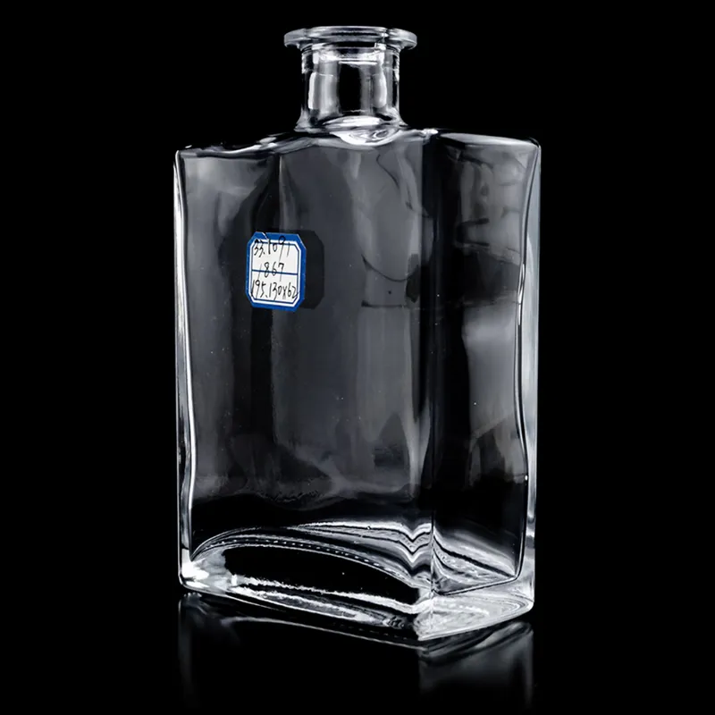 Chai rượu thủy tinh dẹt chữ nhật 750ml – mã NXW0023