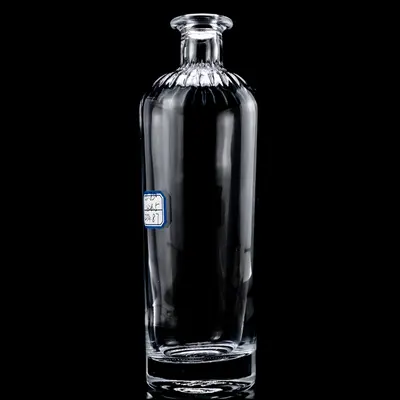 Chai rượu thủy tinh trụ tròn cổ vân sọc 750ml – mã NXW0027
