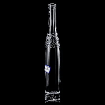 Chai rượu thủy tinh thon cao cổ vân nổi 500ml – mã NXW0047
