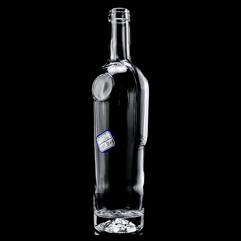 Chai rượu thủy tinh trụ khoét tròn 750ml – mã NXW0057
