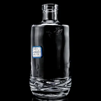 Chai rượu thủy tinh trụ tròn vân mây 750ml – mã NXW0071