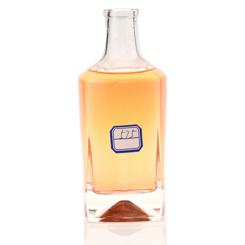 Chai rượu thủy tinh vuông đáy núi 500ml – mẫu 2 – mã NXW0118