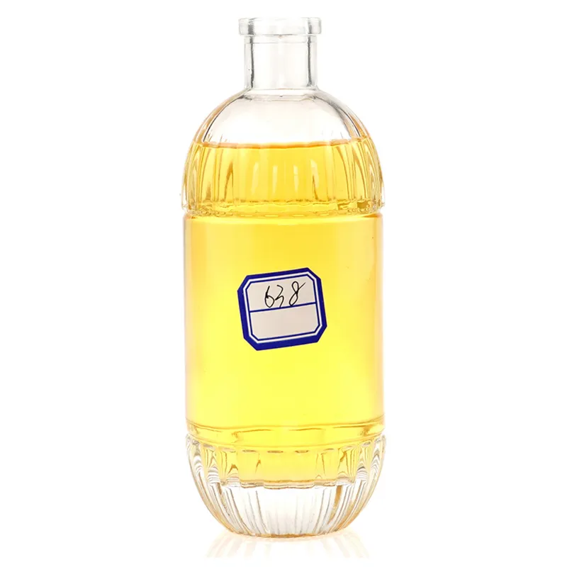 Chai rượu thủy tinh trụ bo đầu vân sọc 350ml – mã NXW0181