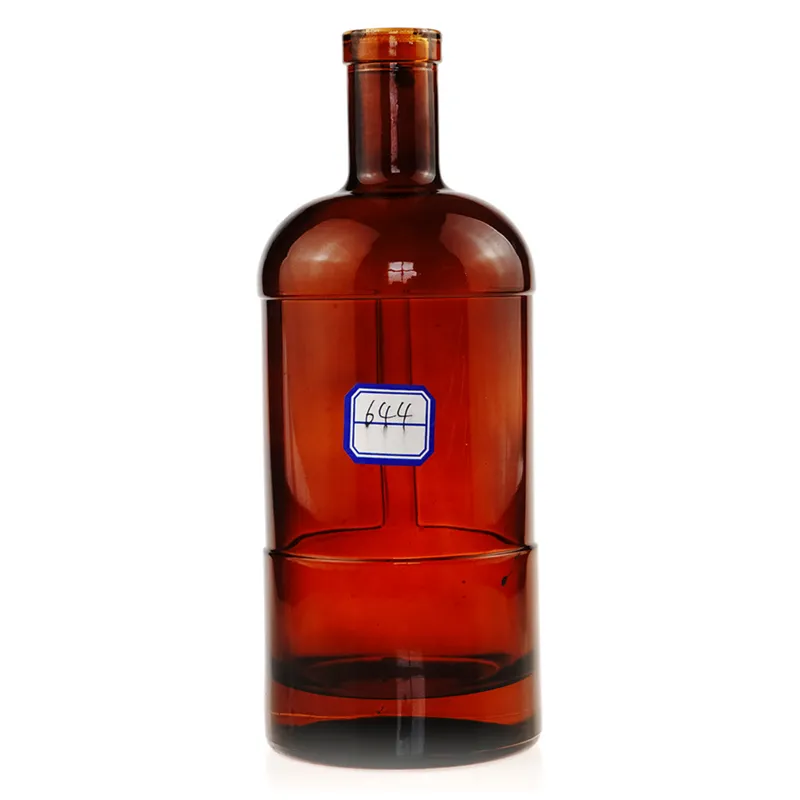 Chai rượu thủy tinh nâu trụ tròn 750ml – mã NXW0187