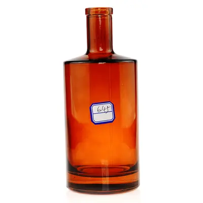 Chai rượu thủy tinh nâu trụ tròn 750ml – mẫu 2 – mã NXW0188